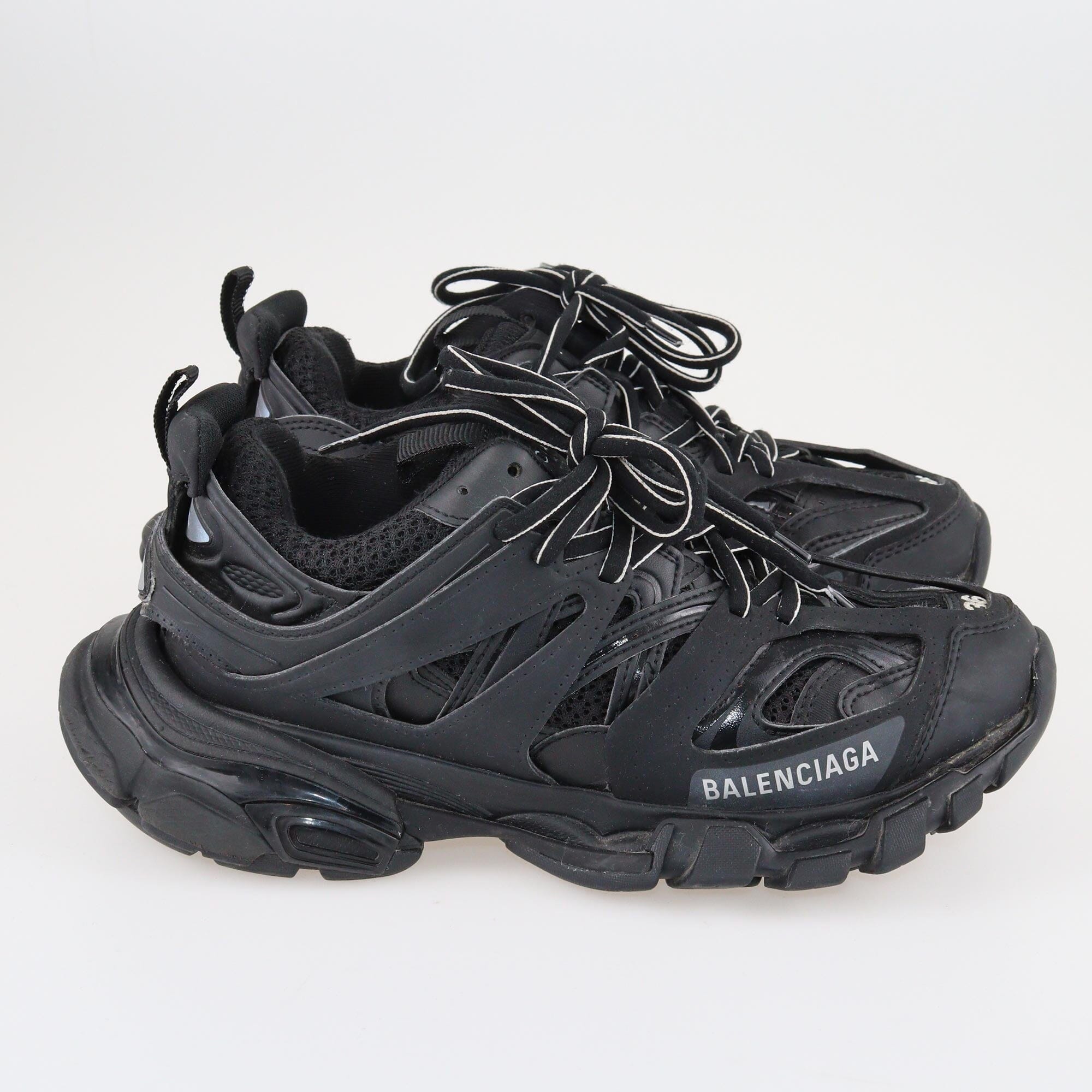 Balenciaga Black Synthetic Track Low Top Sneakers Shoes Balenciaga 