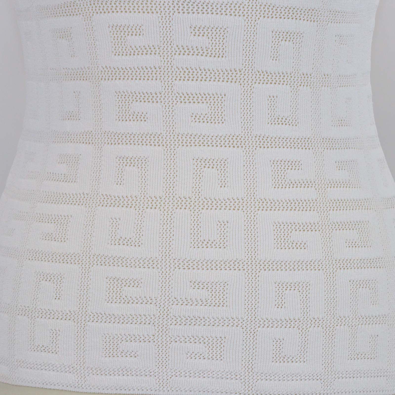 Givenchy Off White Knitted Viscose 4G Jacquard Turtleneck Sweater
