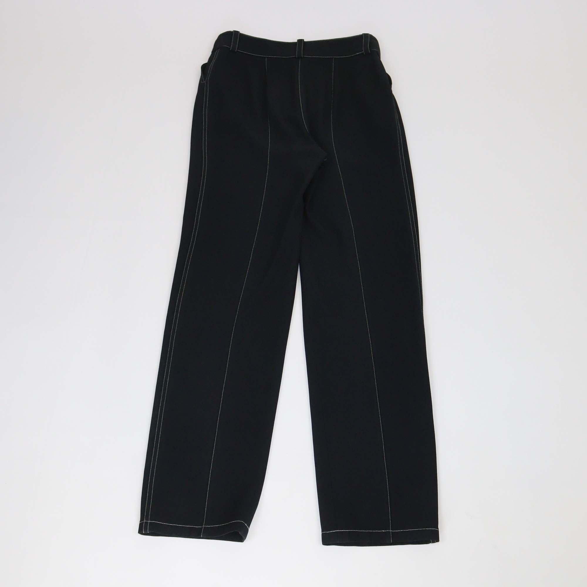 Chanel Black Acetate Straight Leg Pants