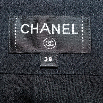 Chanel Black Acetate Straight Leg Pants