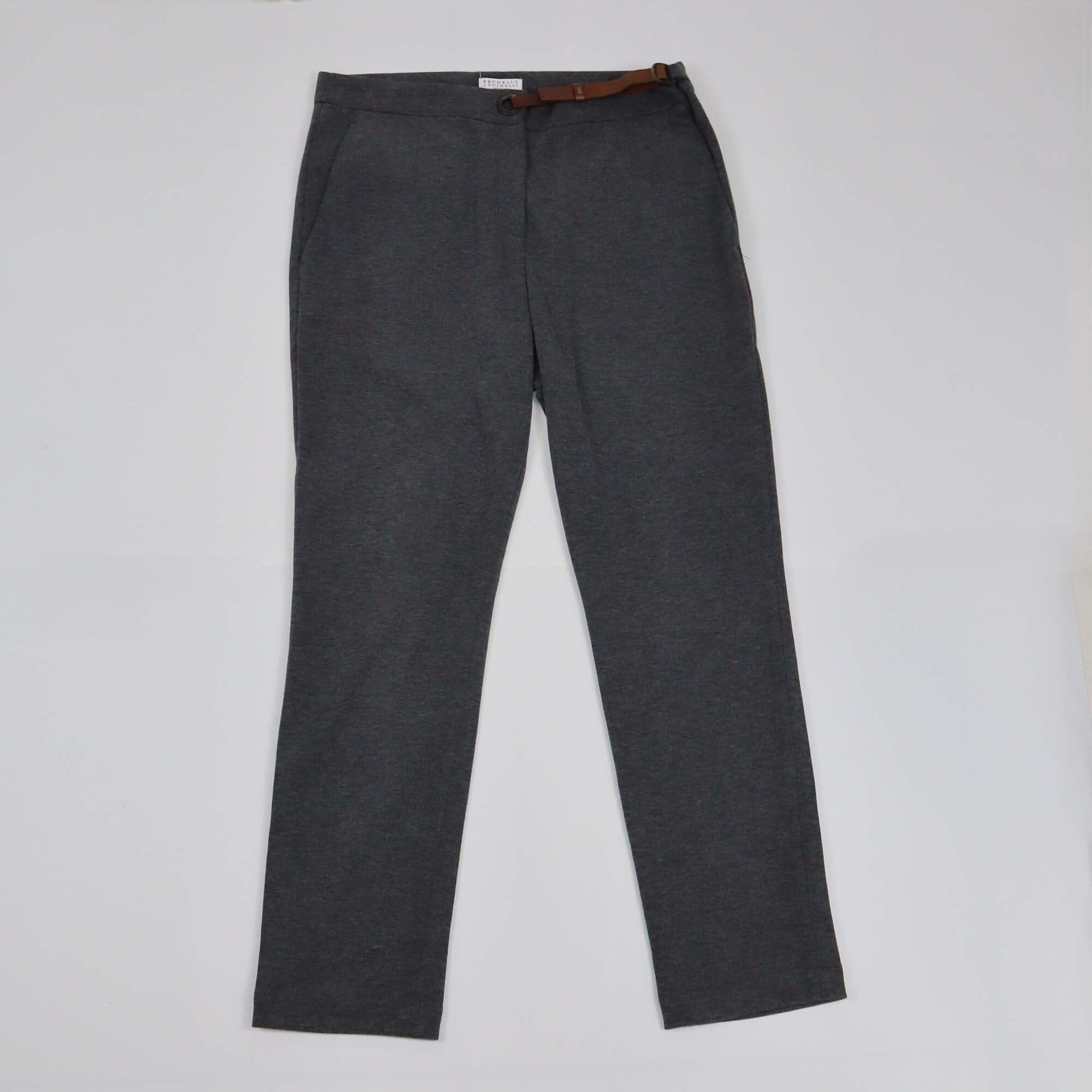 Christian Dior Navy Blue Denim Frayed Hem Straight Leg Pants Womens Brunello Cucinelli 