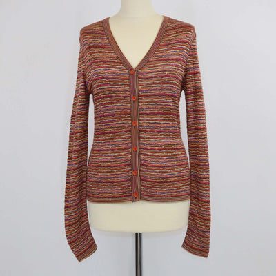 Missoni Multicolor Viscose and Wool Striped Knit Cardigan