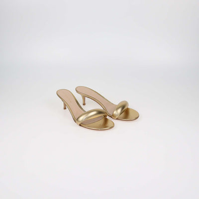 Gianvito Rossi Gold Leather Bijoux Slide Mules