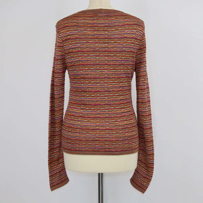 Missoni Multicolor Viscose and Wool Striped Knit Cardigan