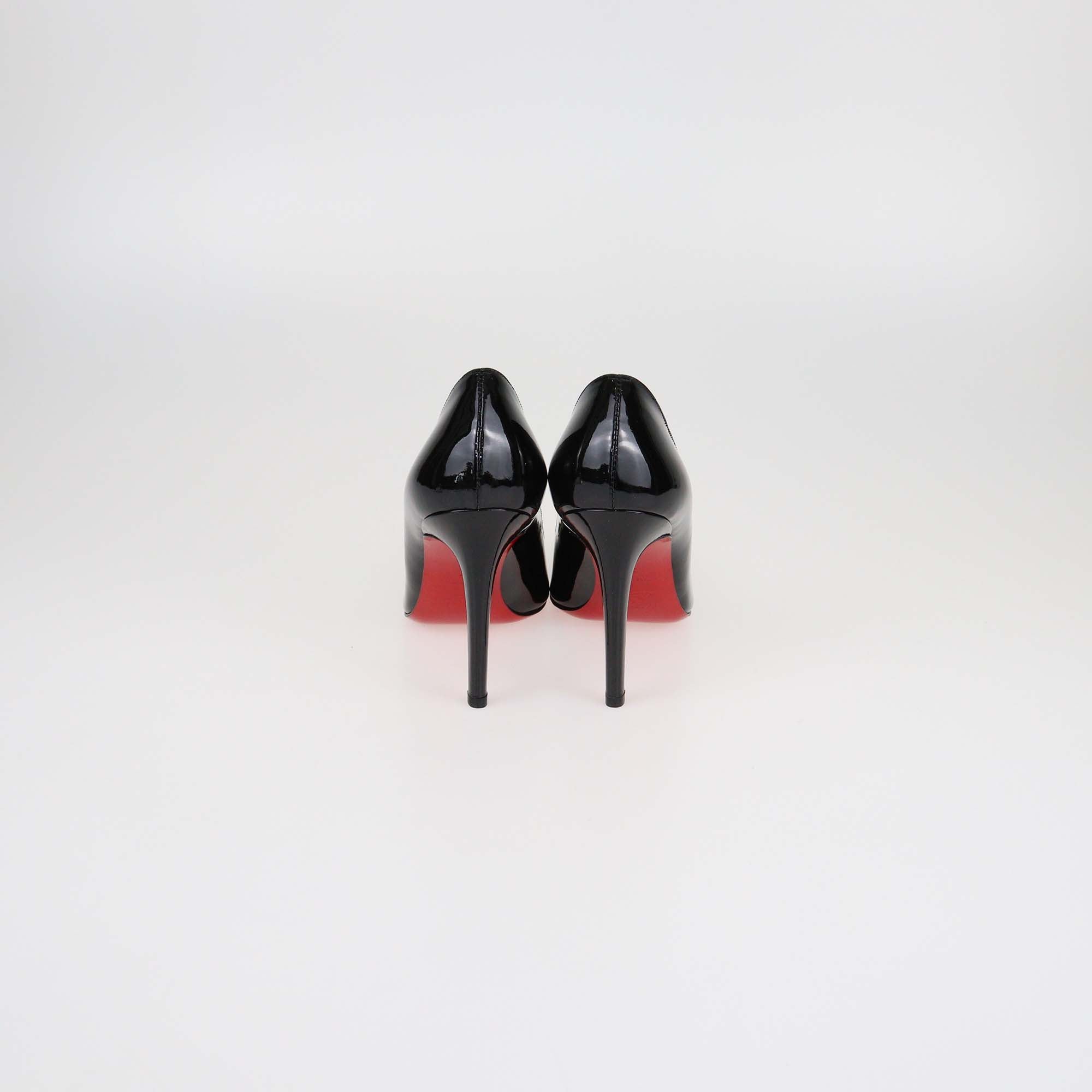 Christian Louboutin Black Patent Leather Simple 100 Pumps