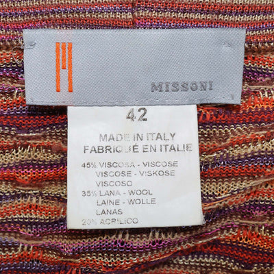 Missoni Multicolor Viscose and Wool Striped Knit Cardigan