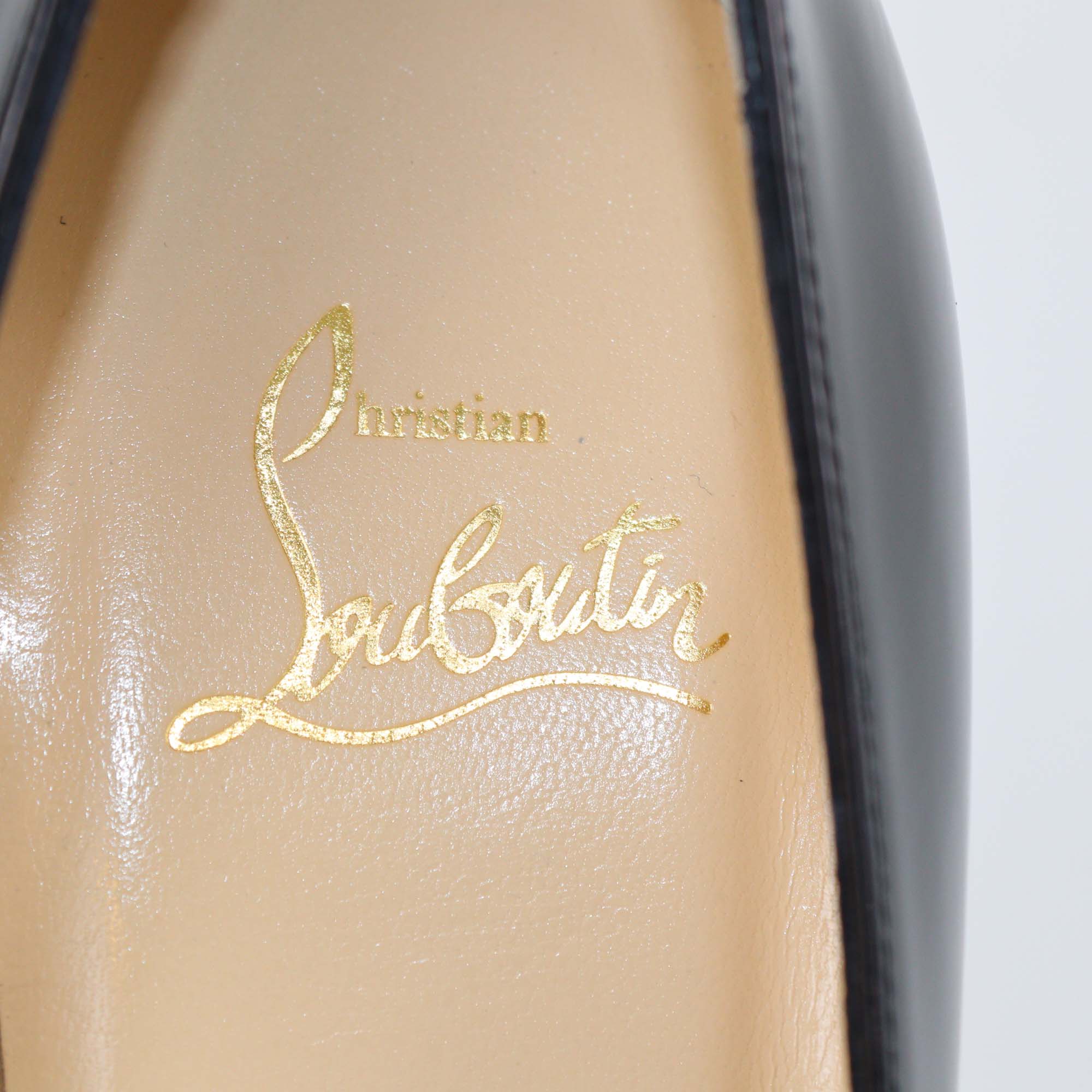 Christian Louboutin Black Patent Leather Simple 100 Pumps