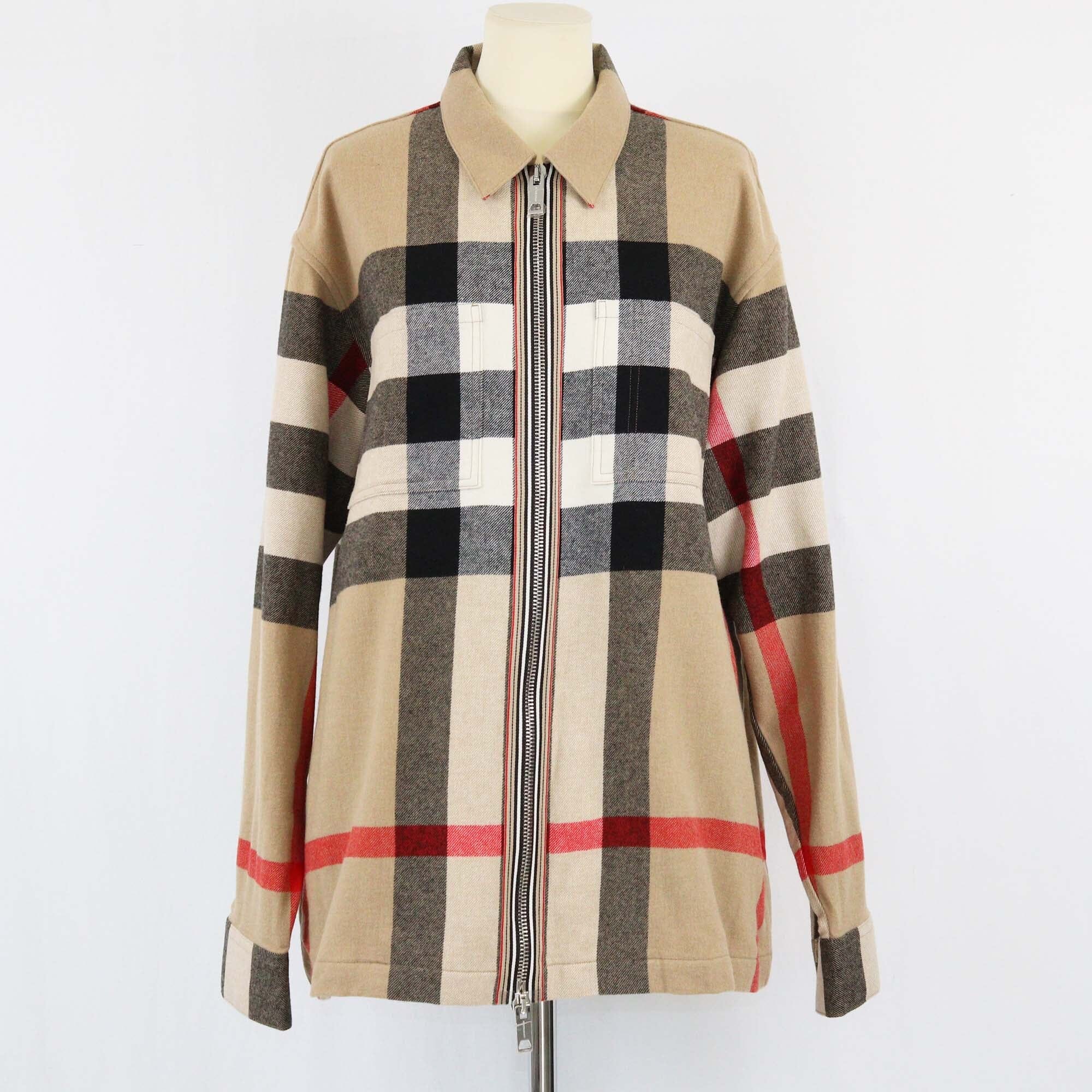 Burberry Archive Beige IP Check Overshirt Jacket Mens Burberry 