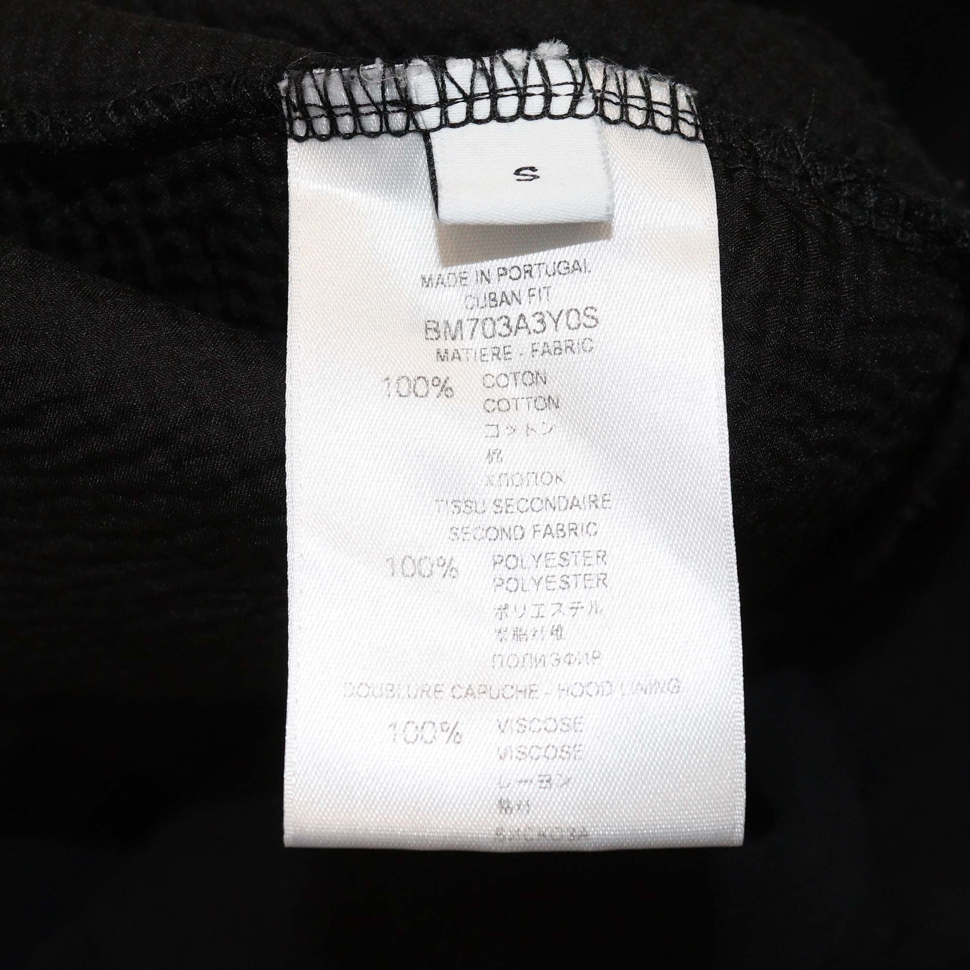 Givenchy Black Logo Print Cotton Distressed Cuban Fit Hoodie Sweatshirt Mens Givenchy 