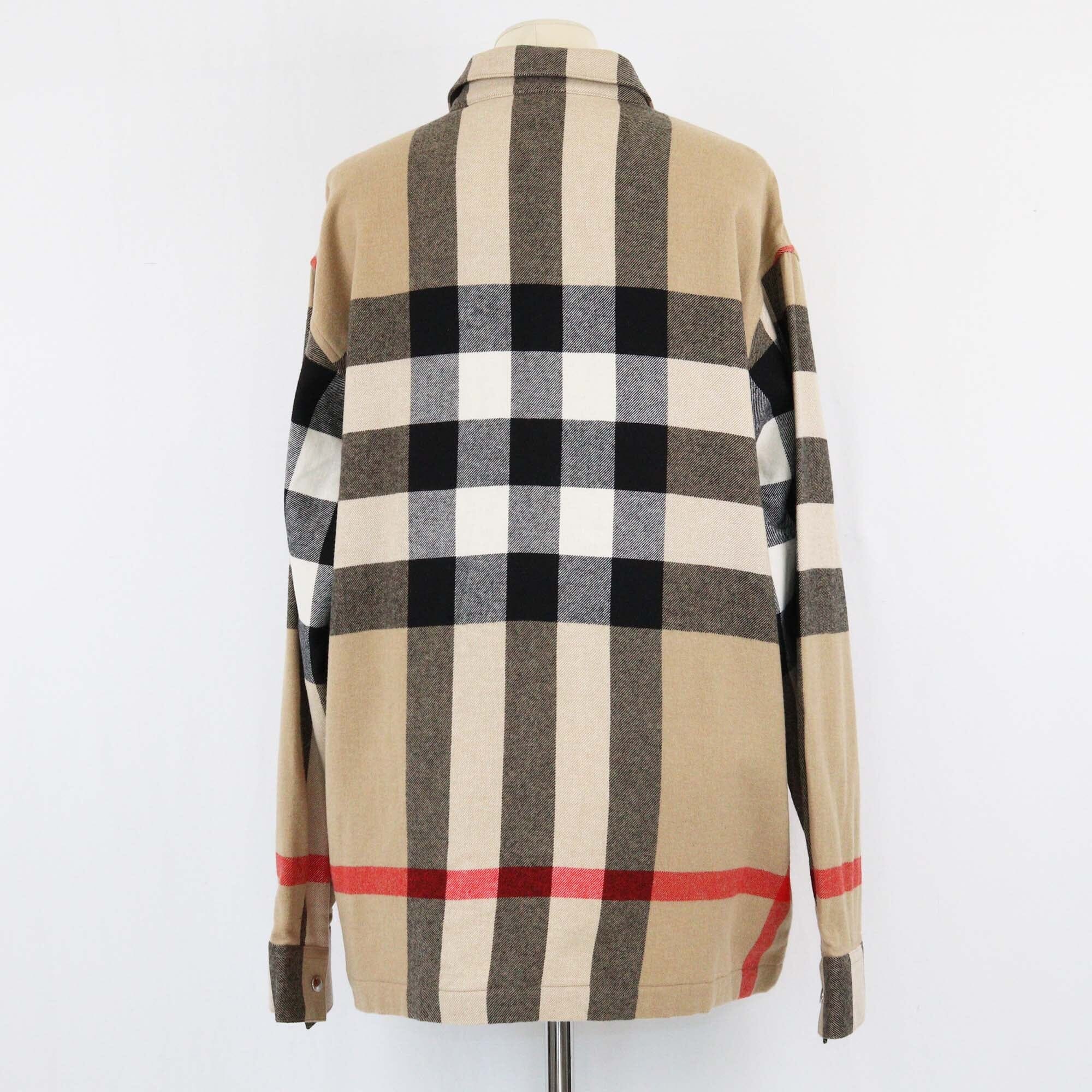 Burberry Archive Beige IP Check Overshirt Jacket Mens Burberry 