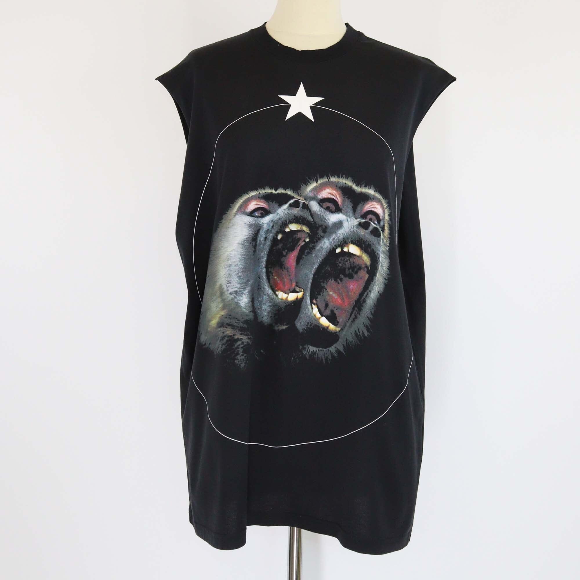 Givenchy Black Monkey Brother Print Cotton Columbian Fit Sleeveless Shirt Mens Givenchy 