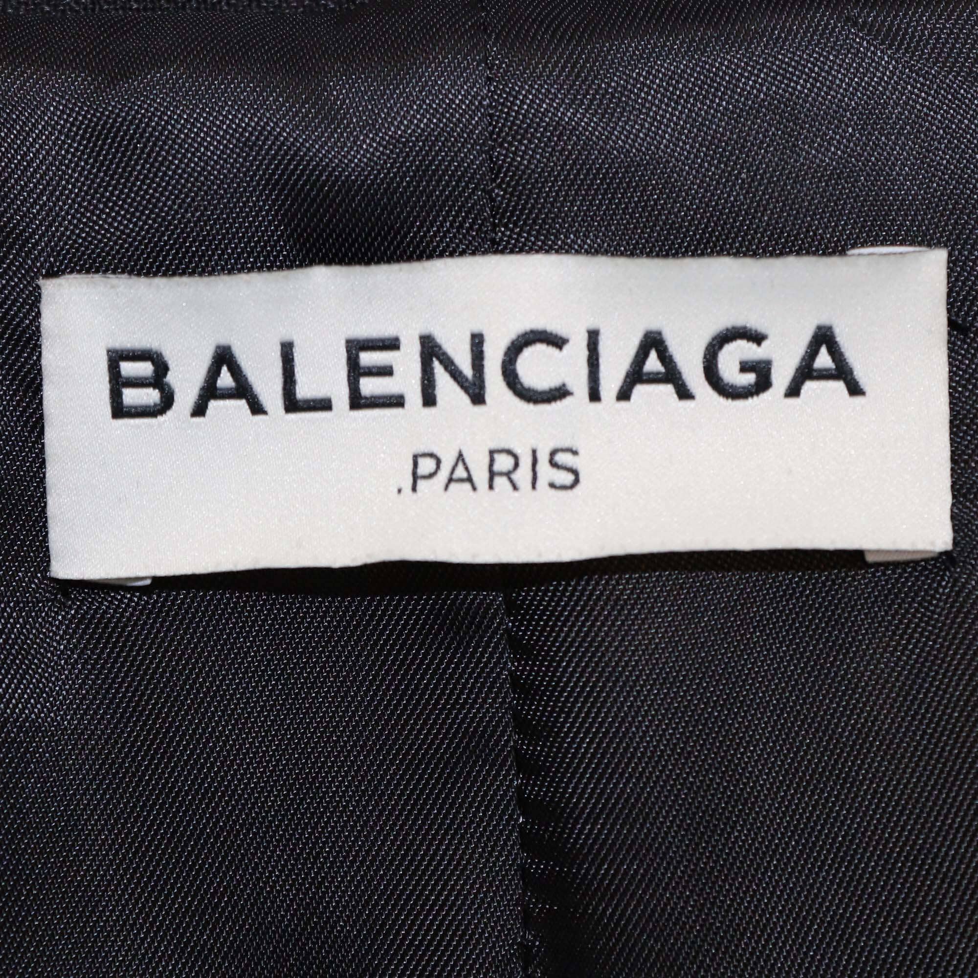 Balenciaga Black Blend Wool Sleeveless Vest Womens Balenciaga 