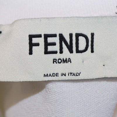 Fendi Off White FF Knitted Bodycon Long Sleeve Midi Dress