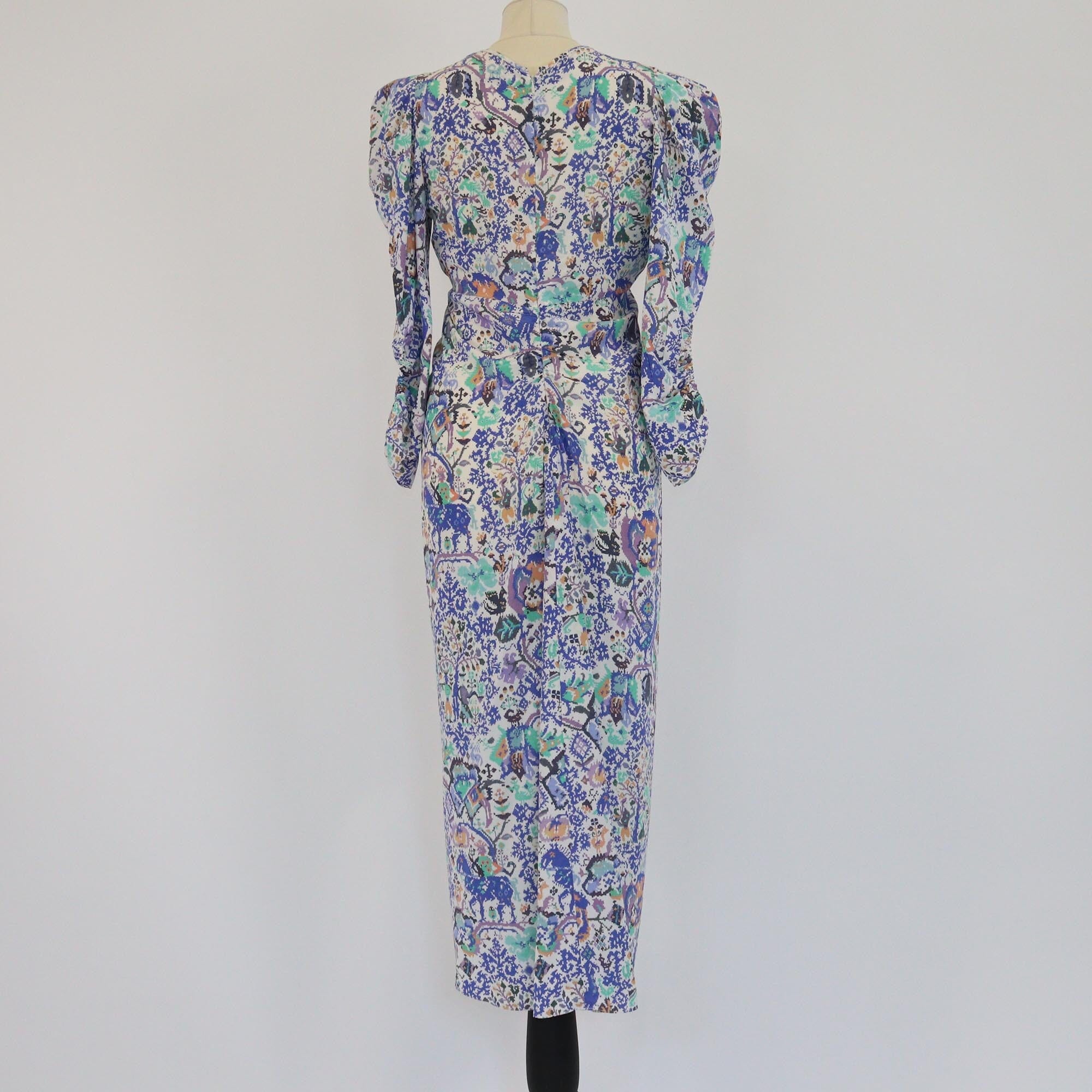 Isabel Marant Multicolor Printed Albini Ruched Midi Dress Womens Isabel Marant 
