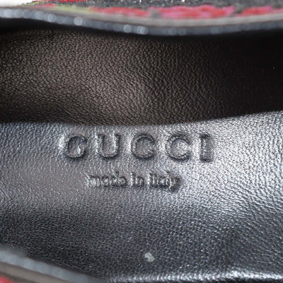 Gucci Black Multicolor Floral Jacquard Jordaan Loafers