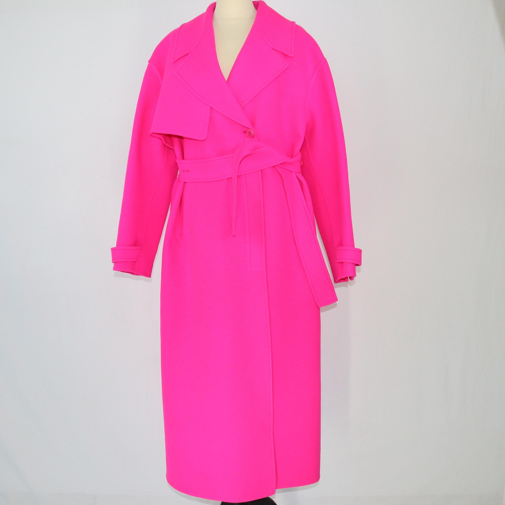 Jacquemus Neon Pink Oversized Trench Coat Clothing Jacquemus 