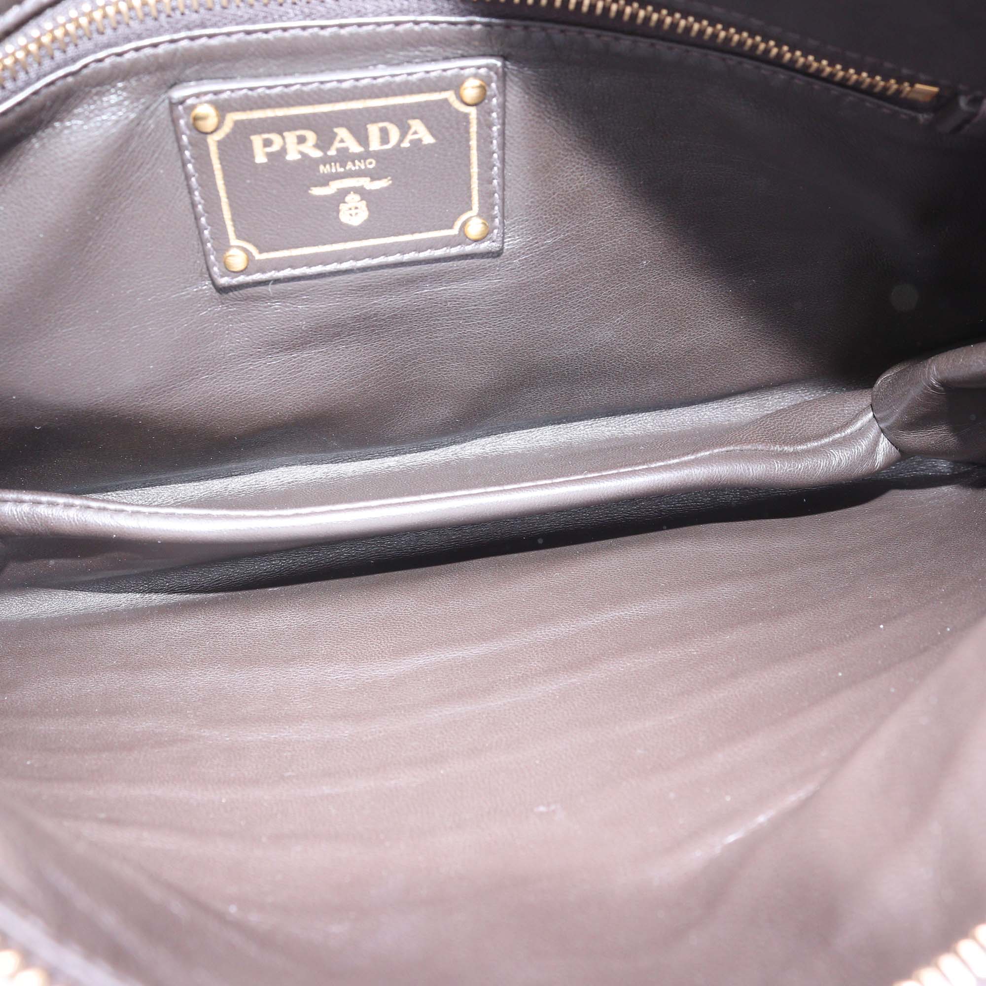 Prada Olive Green Alligator Zip Pouch