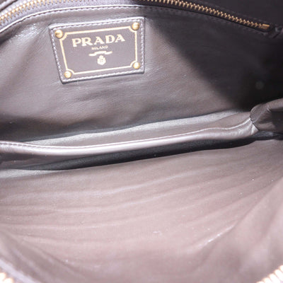 Prada Olive Green Alligator Zip Pouch