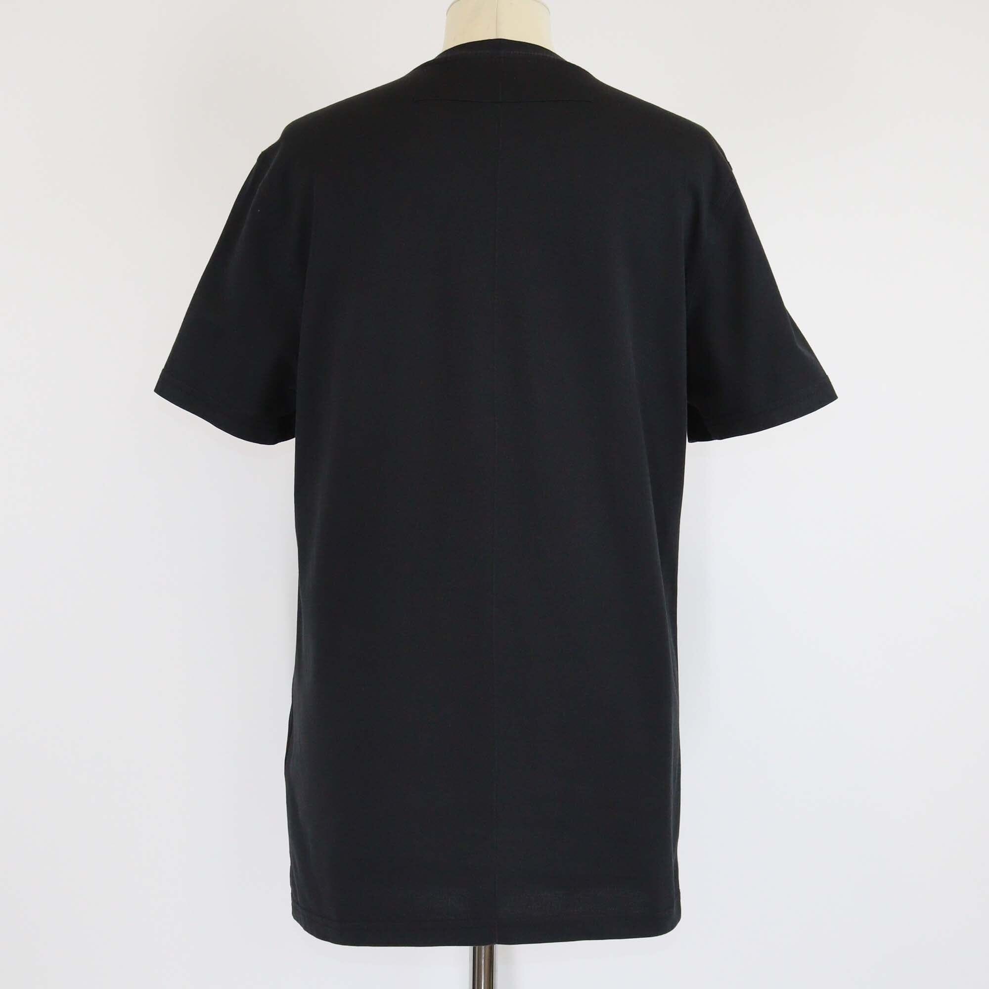 Givenchy Black Printed Cuban Fit T-Shirt Mens Givenchy 