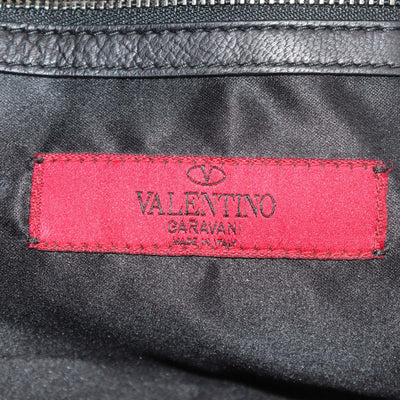 Valentino Black/Metallic Animal Print Effect Calf Hair Shopping Tote