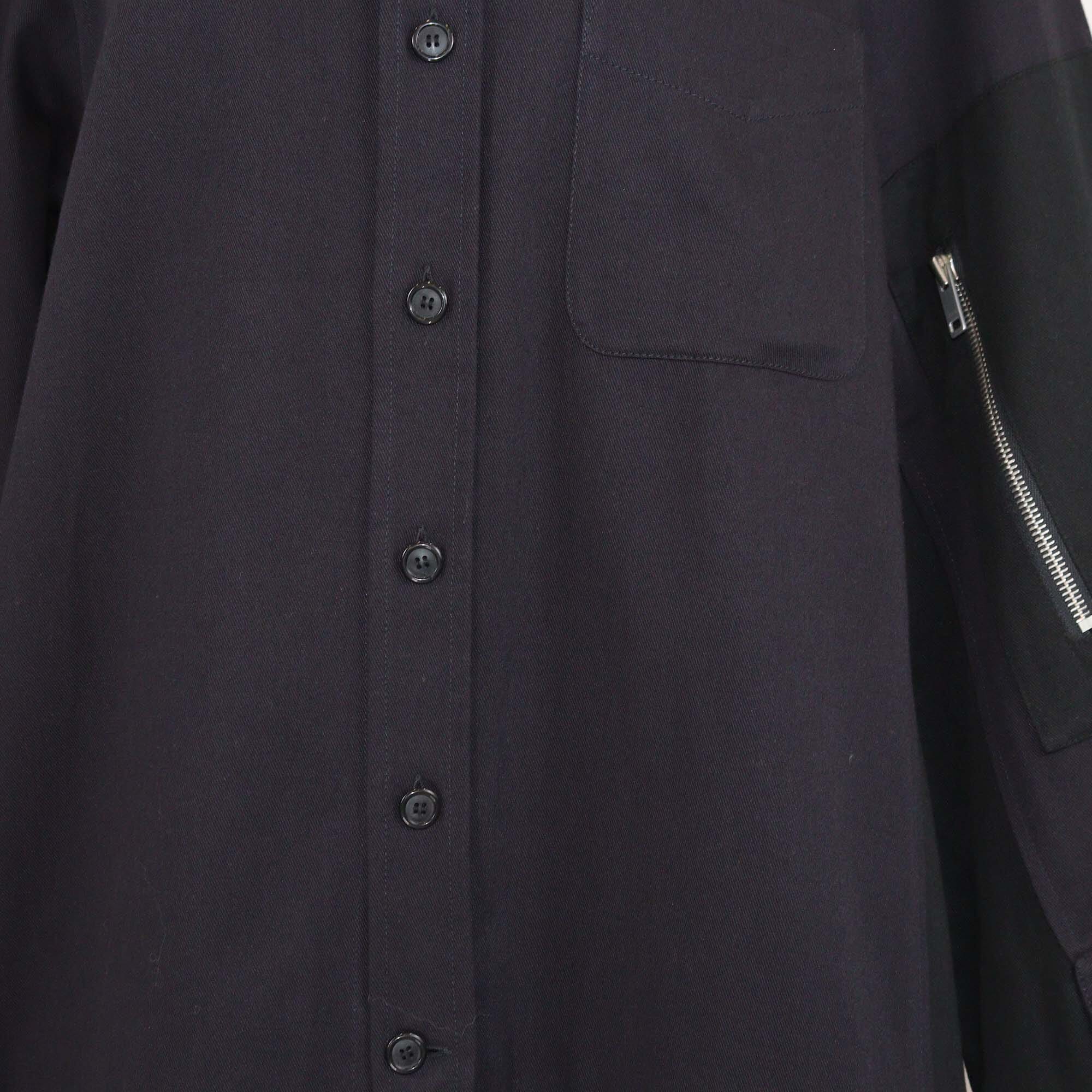 Celine Dark/Blue Long Sleeve Cotton Coat Dress Womens Celine 