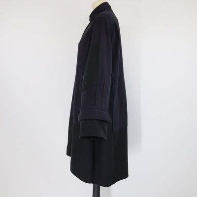 Celine Dark/Blue Long Sleeve Cotton Coat Dress Womens Celine 