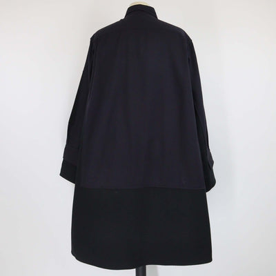 Celine Dark/Blue Long Sleeve Cotton Coat Dress Womens Celine 