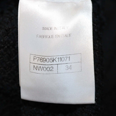 Chanel Black/Beige Blend Cotton Knitted Short Sleeve Cardigan