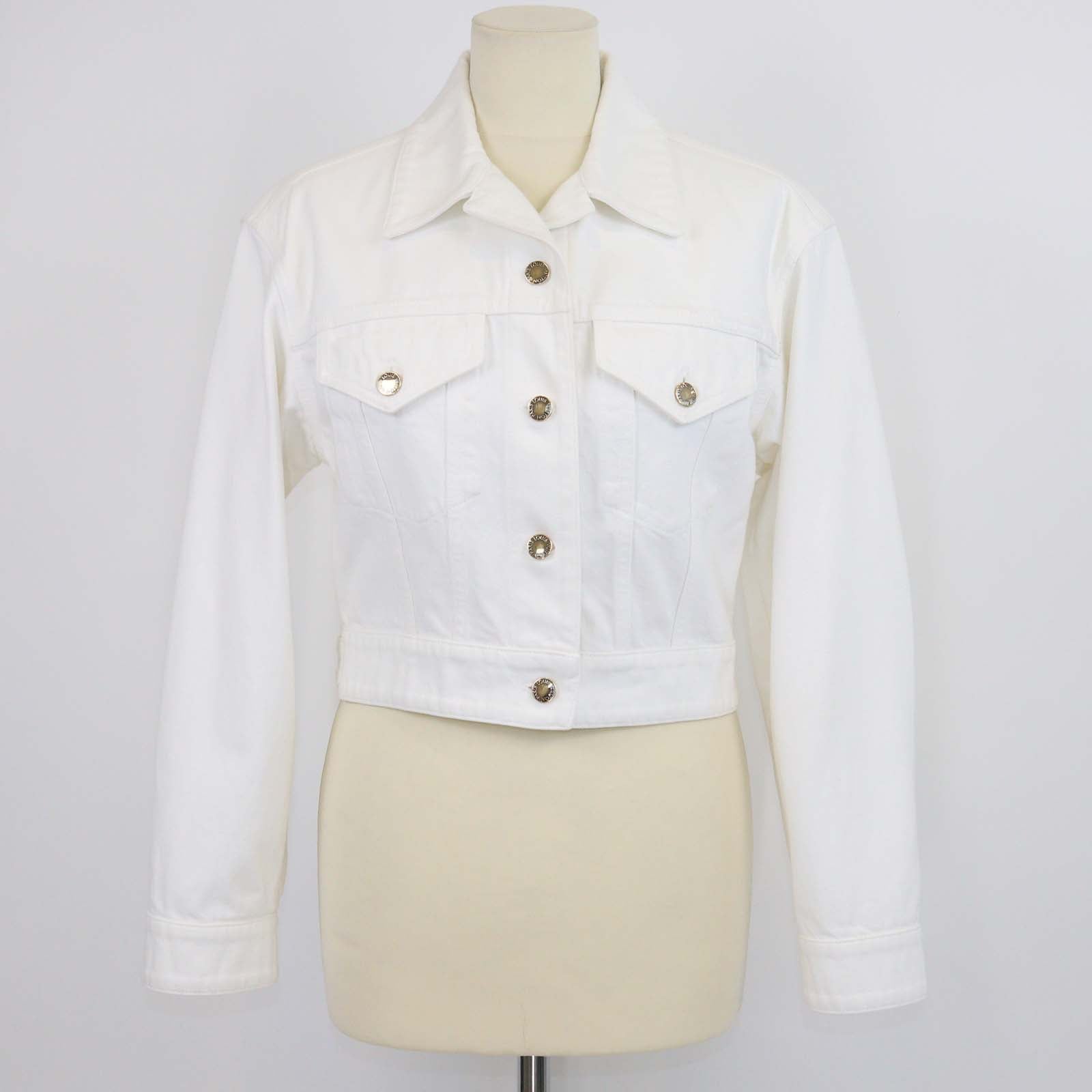 Louis Vuitton White Denim Crop jacket