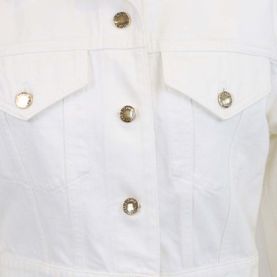Louis Vuitton White Denim Crop jacket