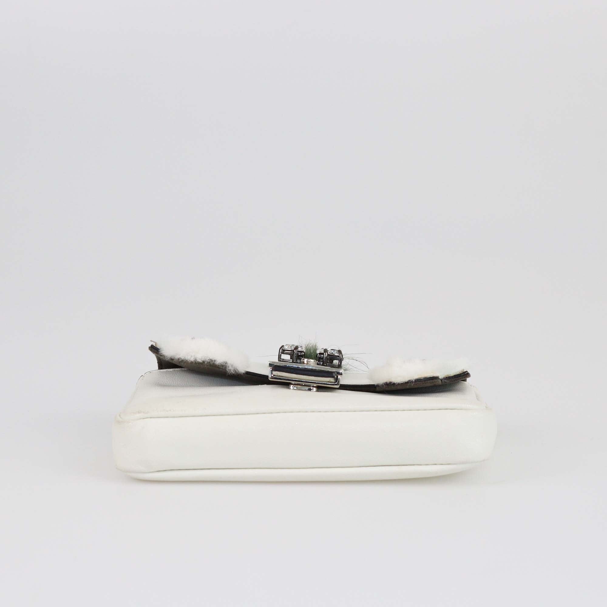 Fendi Off White Micro Buggie Baguette Bag Womens Fendi 