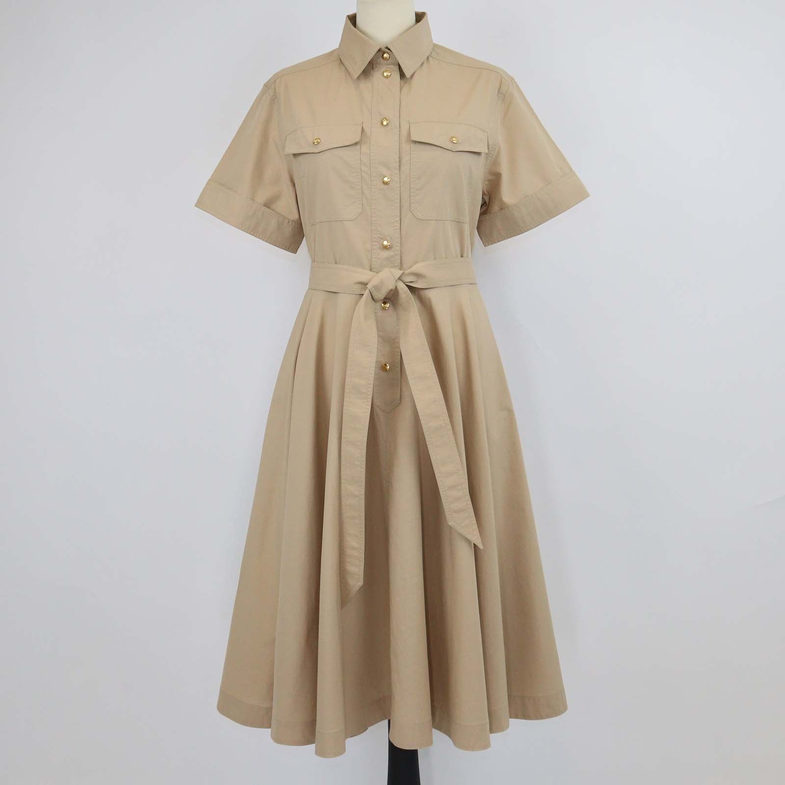Celine Beige Saharienne Midi Length Dress