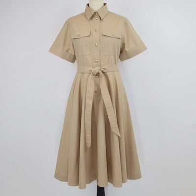 Celine Beige Saharienne Midi Length Dress