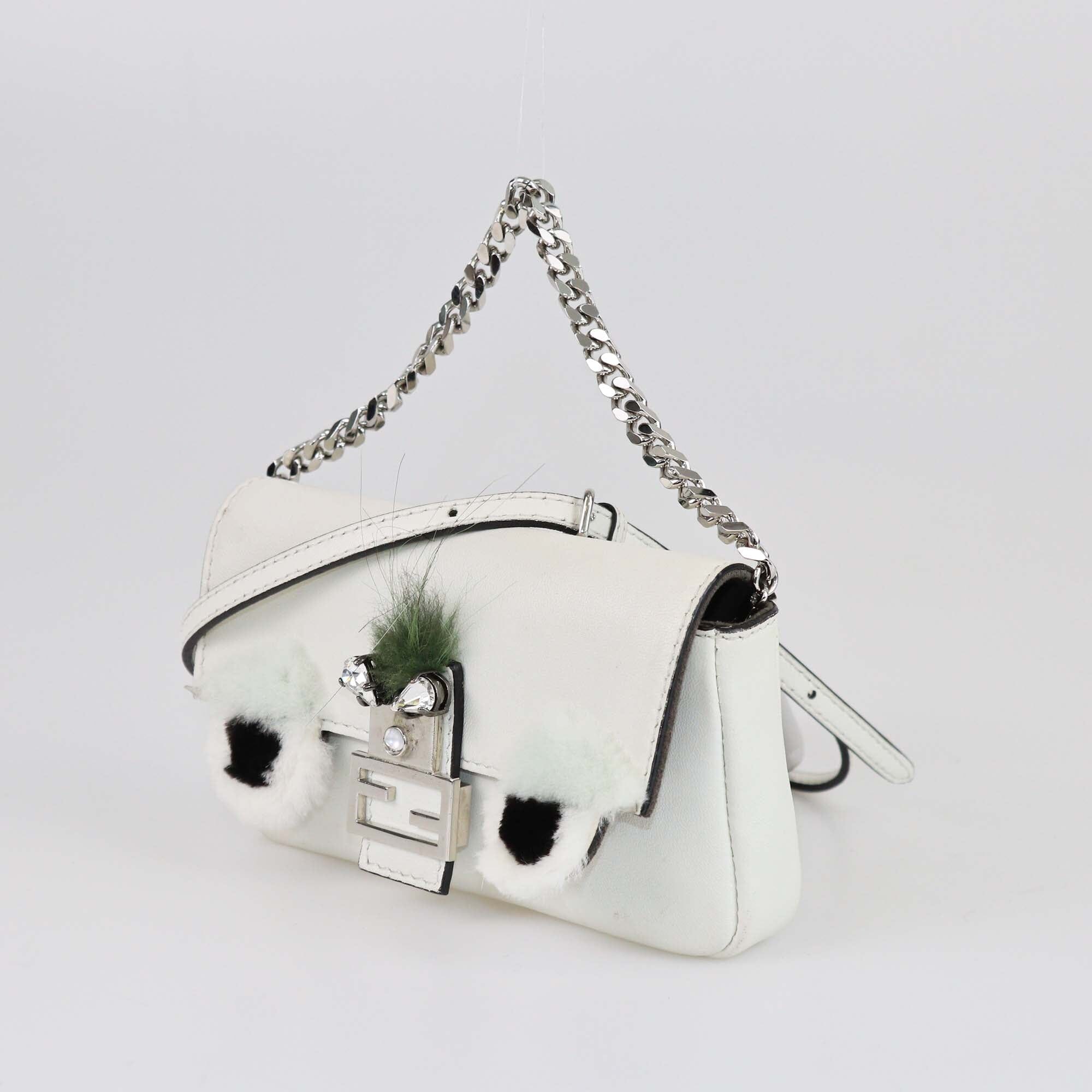 Fendi Off White Micro Buggie Baguette Bag Womens Fendi 