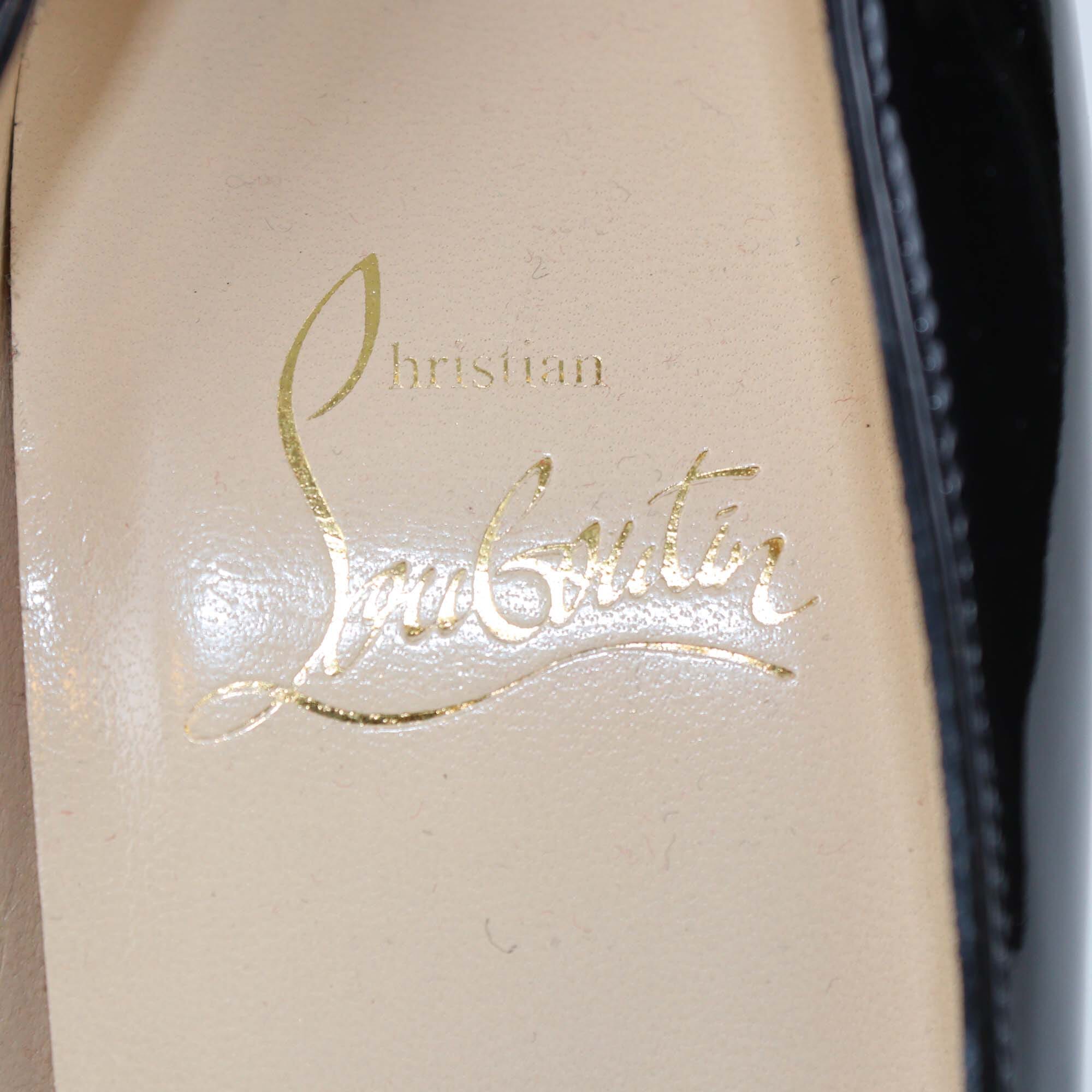 Christian Louboutin Black Patent Leather Bianca Pumps Womens Christian Louboutin 