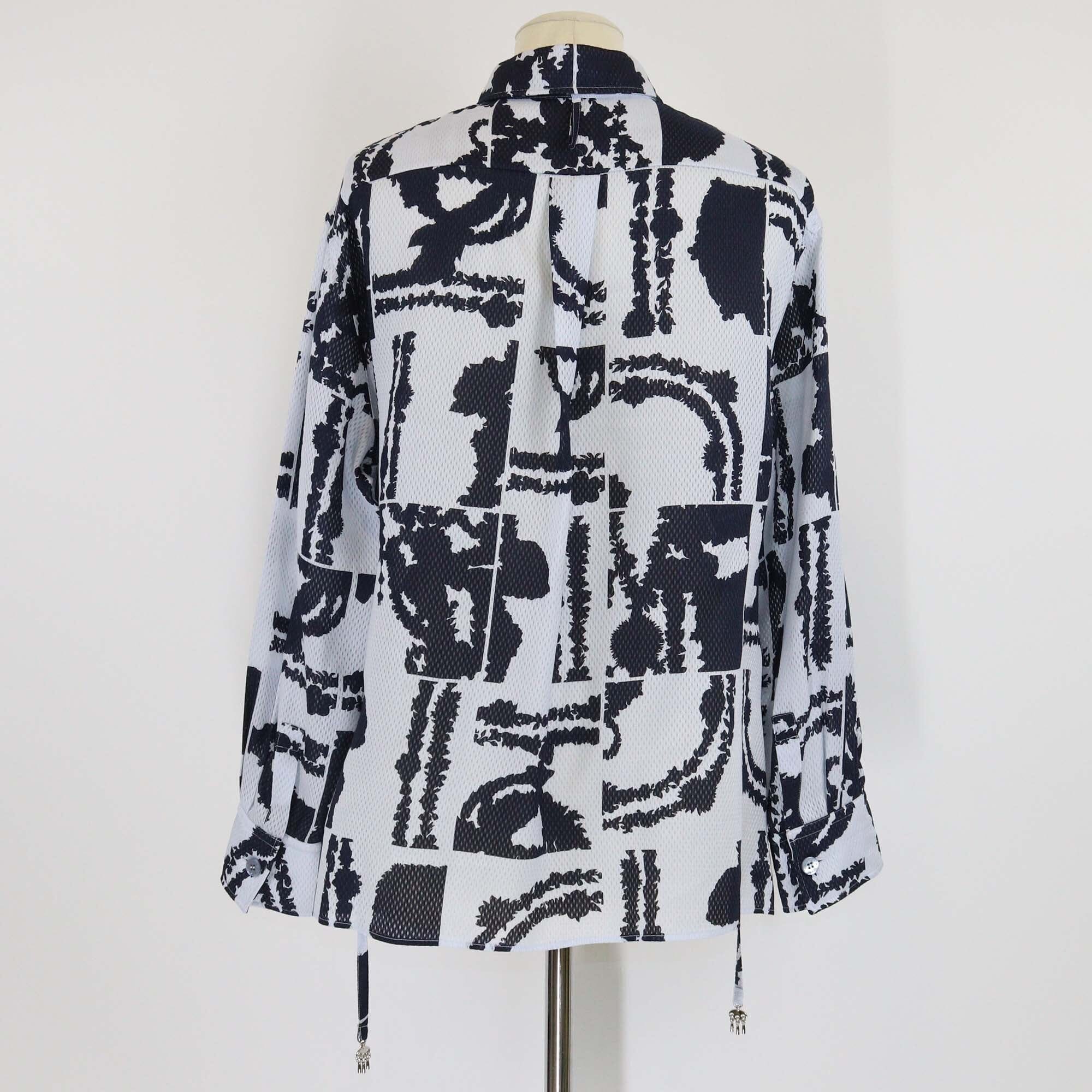 Hermes White Silk Astrologie Bandana Print Long Sleeve Sweatshirt Womens Hermes 