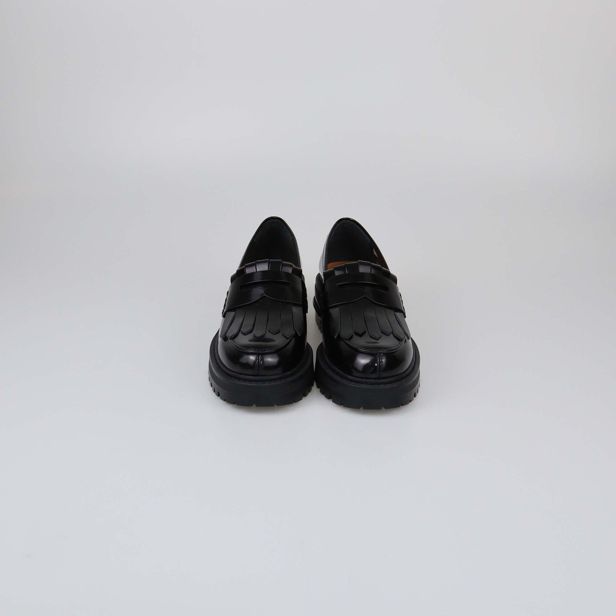 Christian Dior Black Fringe Penny Loafers Womens Christian Dior 