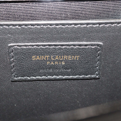 Saint Laurent Black Croc Embossed Leather New Small Kate Tassel Shoulder Bag