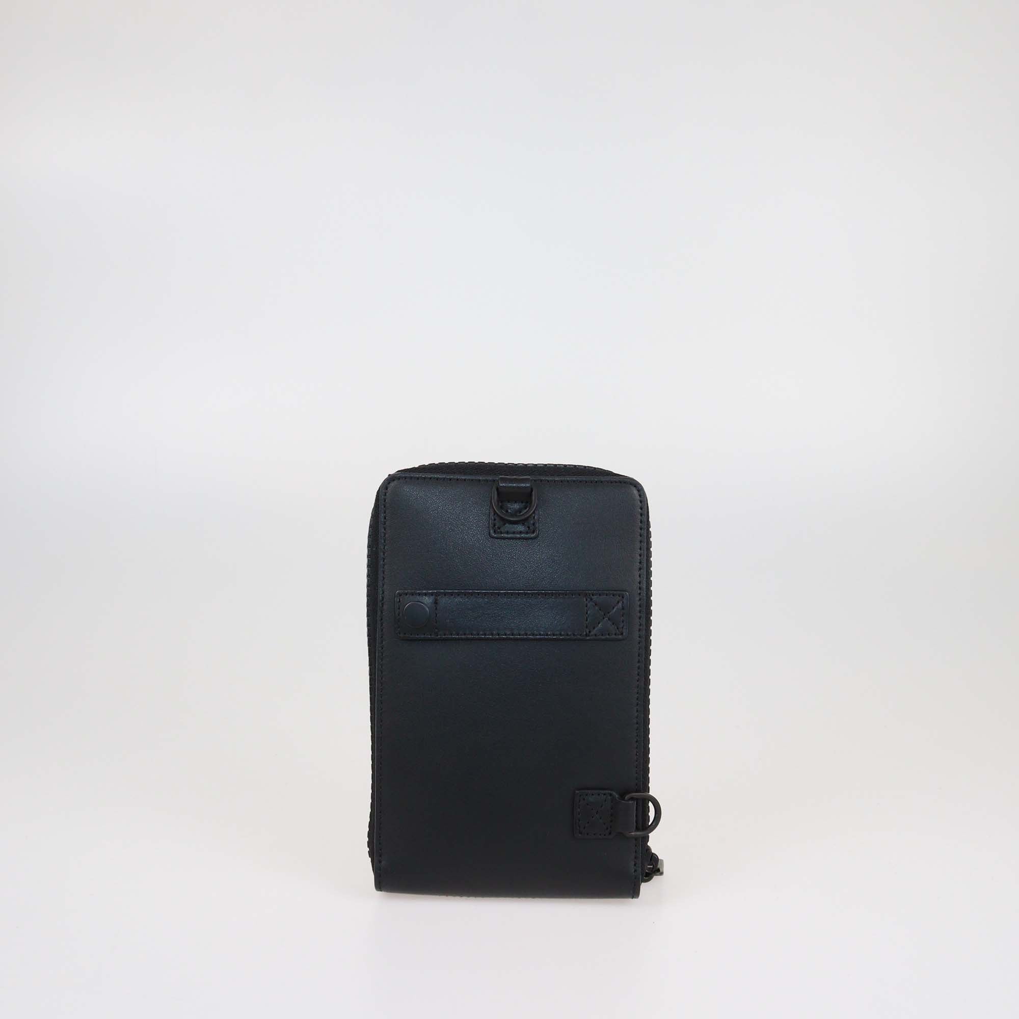 Montblanc Black/Navy Blue Carbon Fiber Effect Leather Mini Extreme 2.0 Envelope Bag