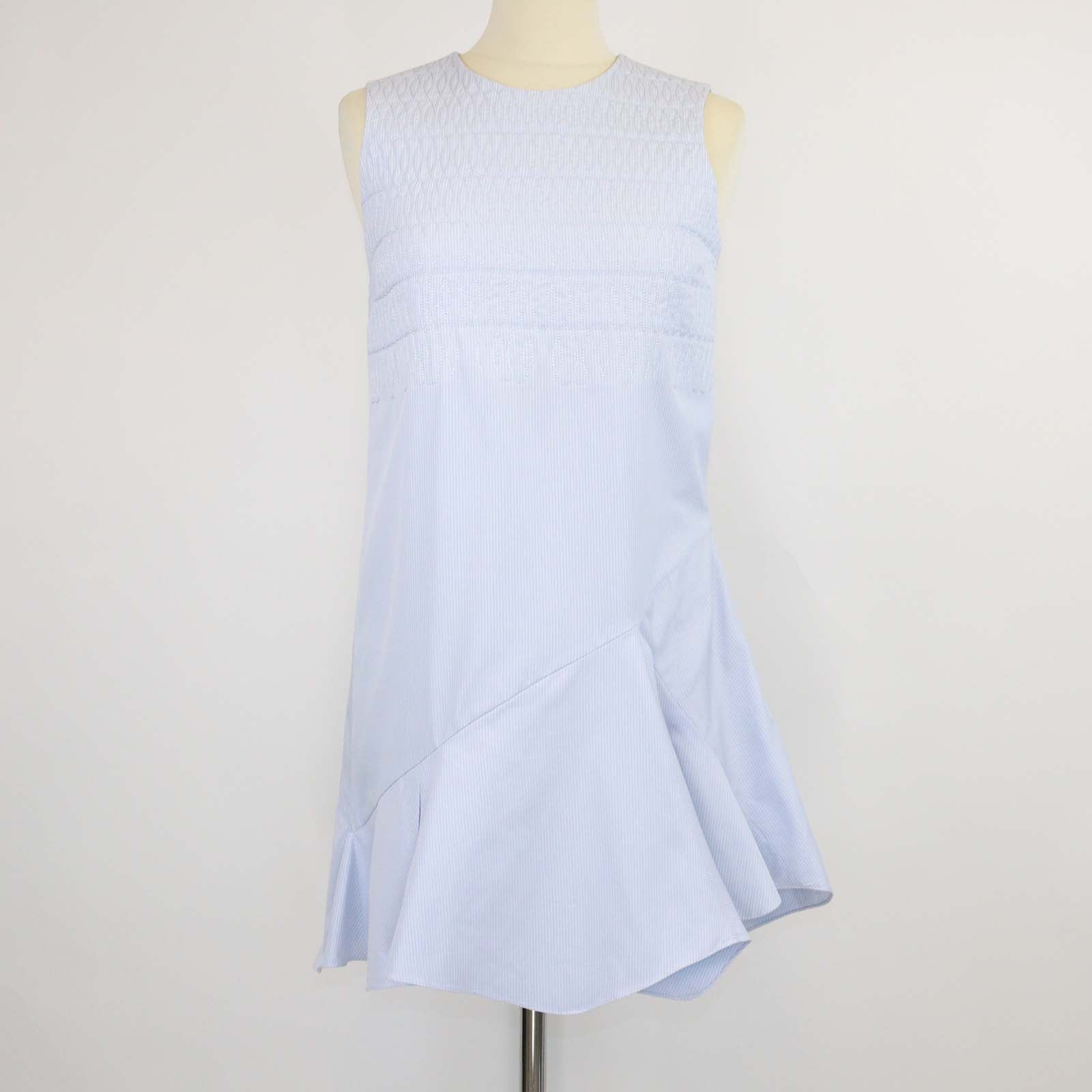 Christian Dior Blue Cotton Flared Mini Dress