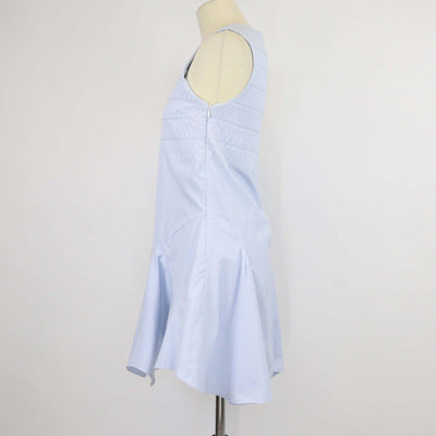 Christian Dior Blue Cotton Flared Mini Dress