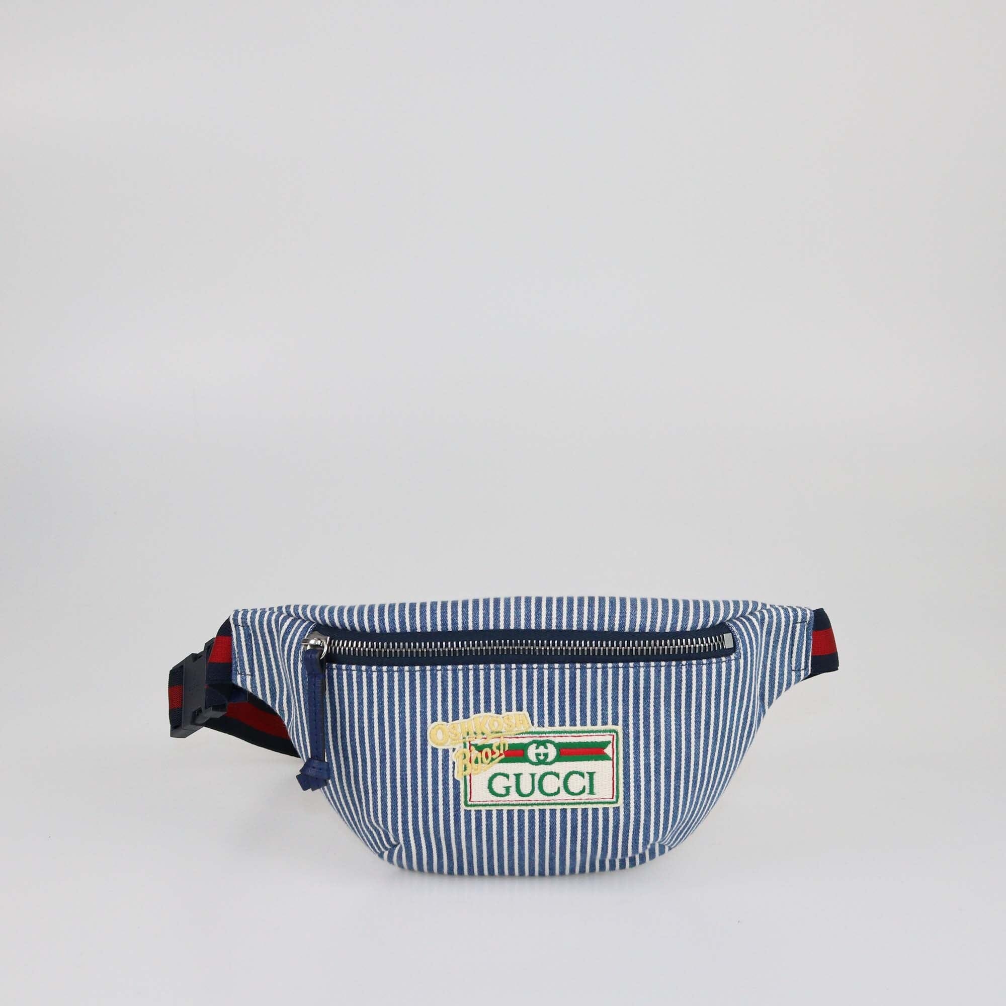 Gucci x Oshcosh B'gosh Blue Striped Junior Belt Bag Womens Gucci 