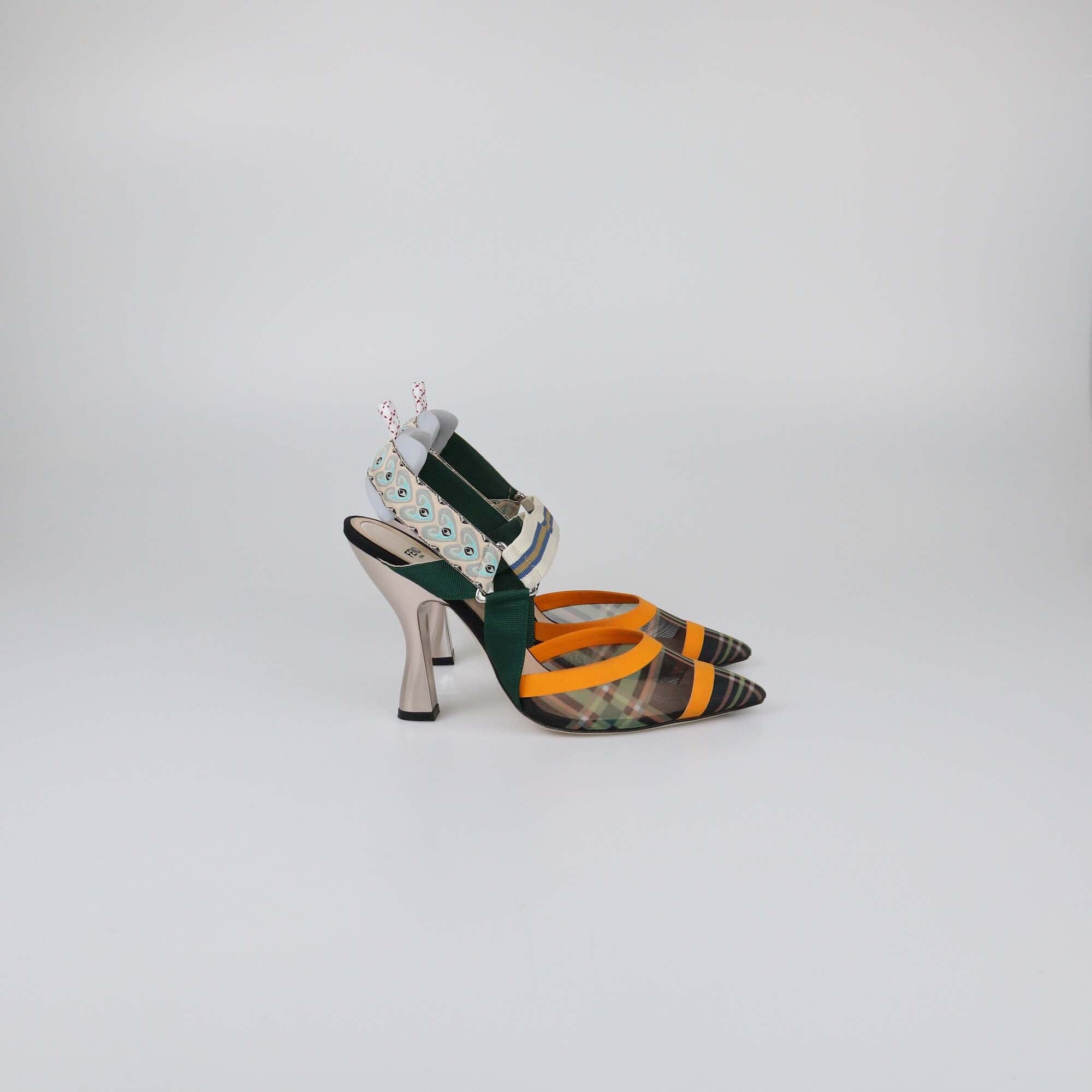 Fendi Multicolor Colibri Slingback Pump Womens Fendi 