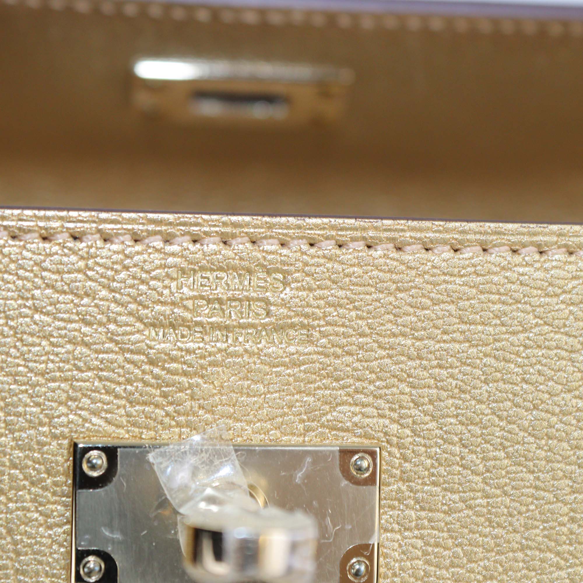 Hermes Dore Chamkilight Leather Kelly Classique To Go Wallet