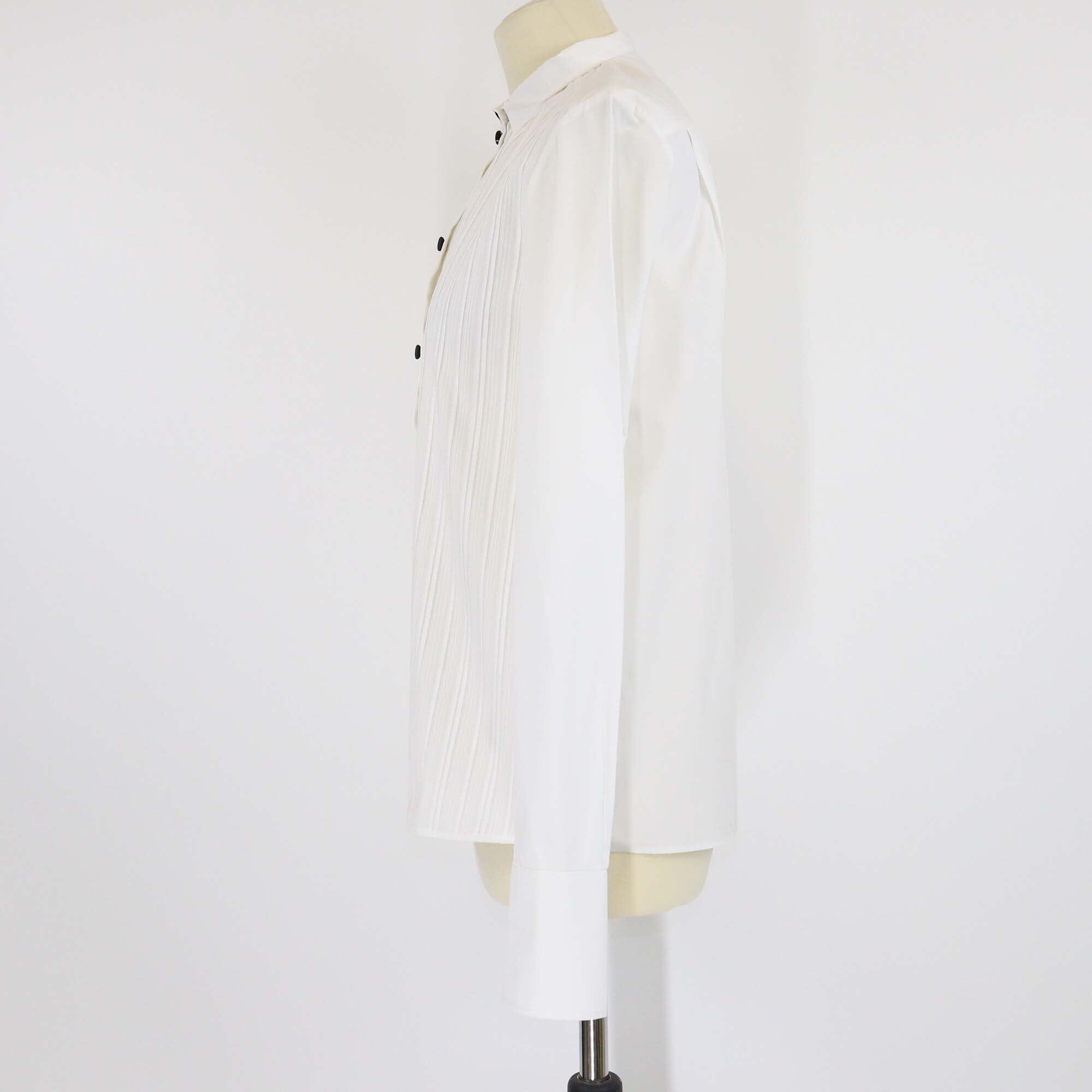 Loro Piana White Pleated Cotton Hadiya Long Sleeve Shirt Womens Loro Piana 