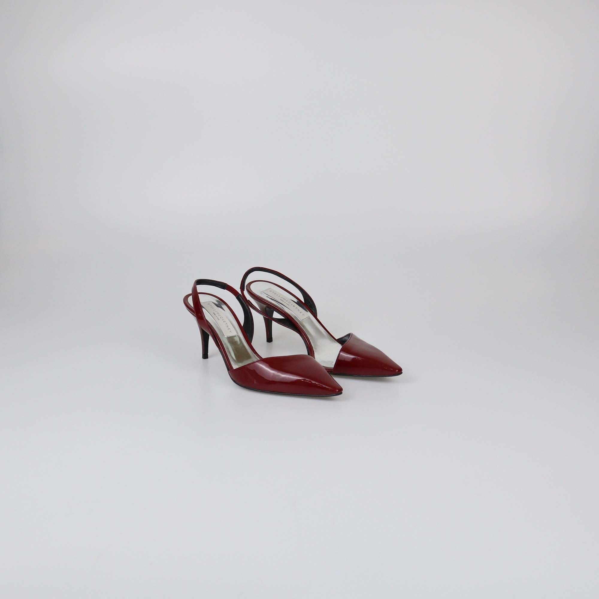 Stella McCartney Red Patent Slingback Pumps Womens Stella McCartney 