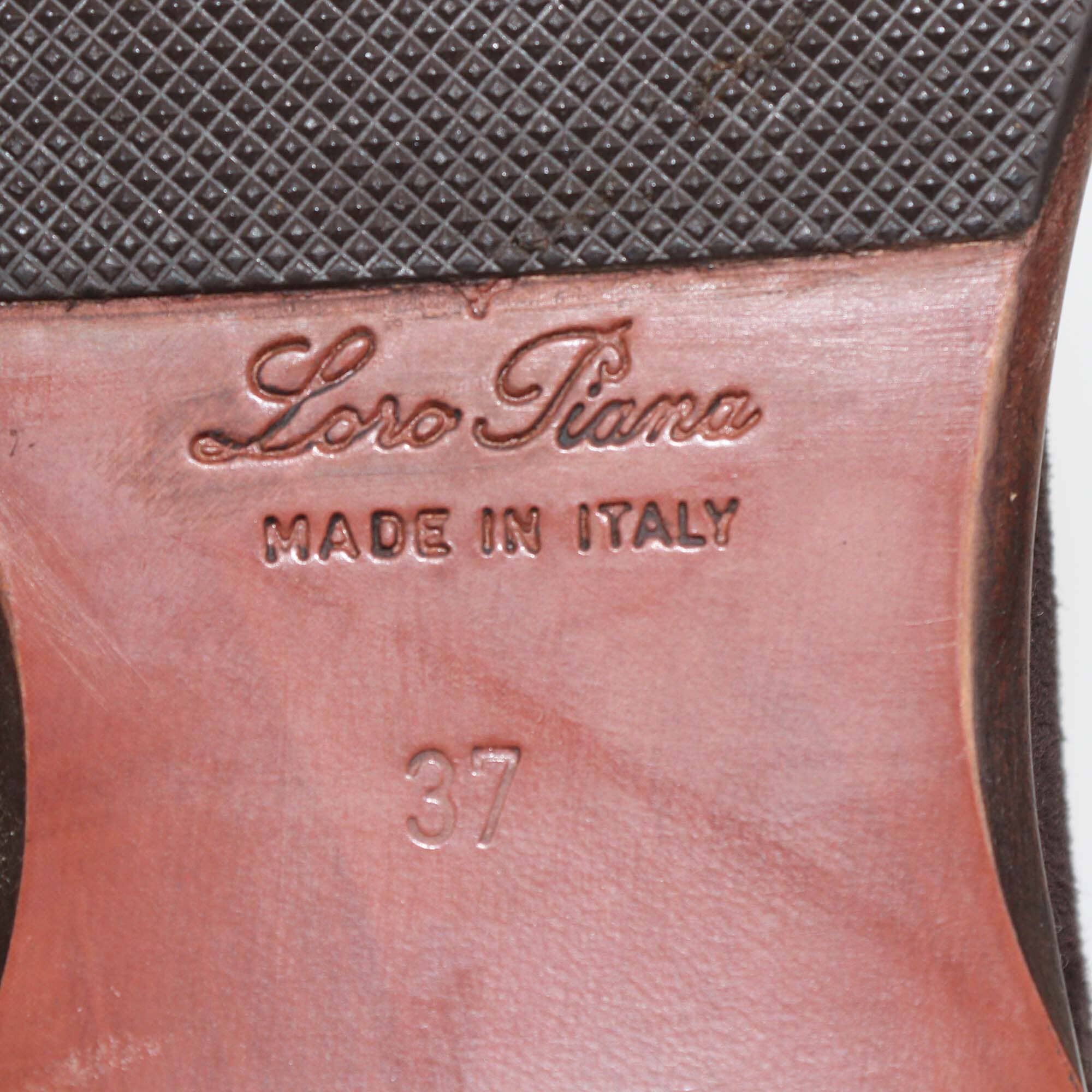 Loro Piana Cacao Brown Suede Ankle Boots Womens Loro Piana 