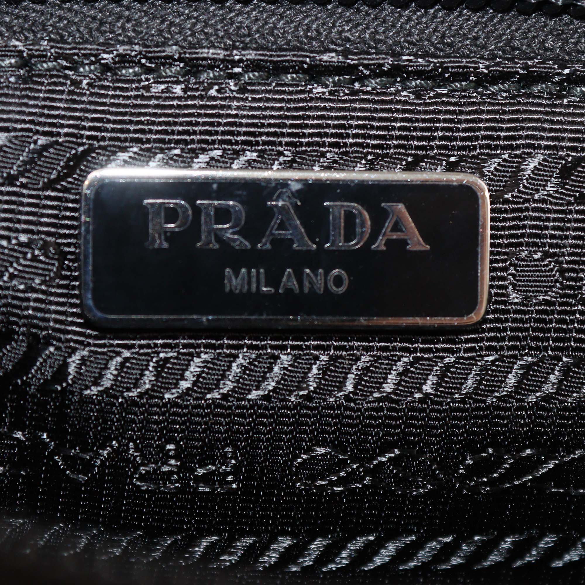 Prada Black Re-Nylon Wristlet Pouch