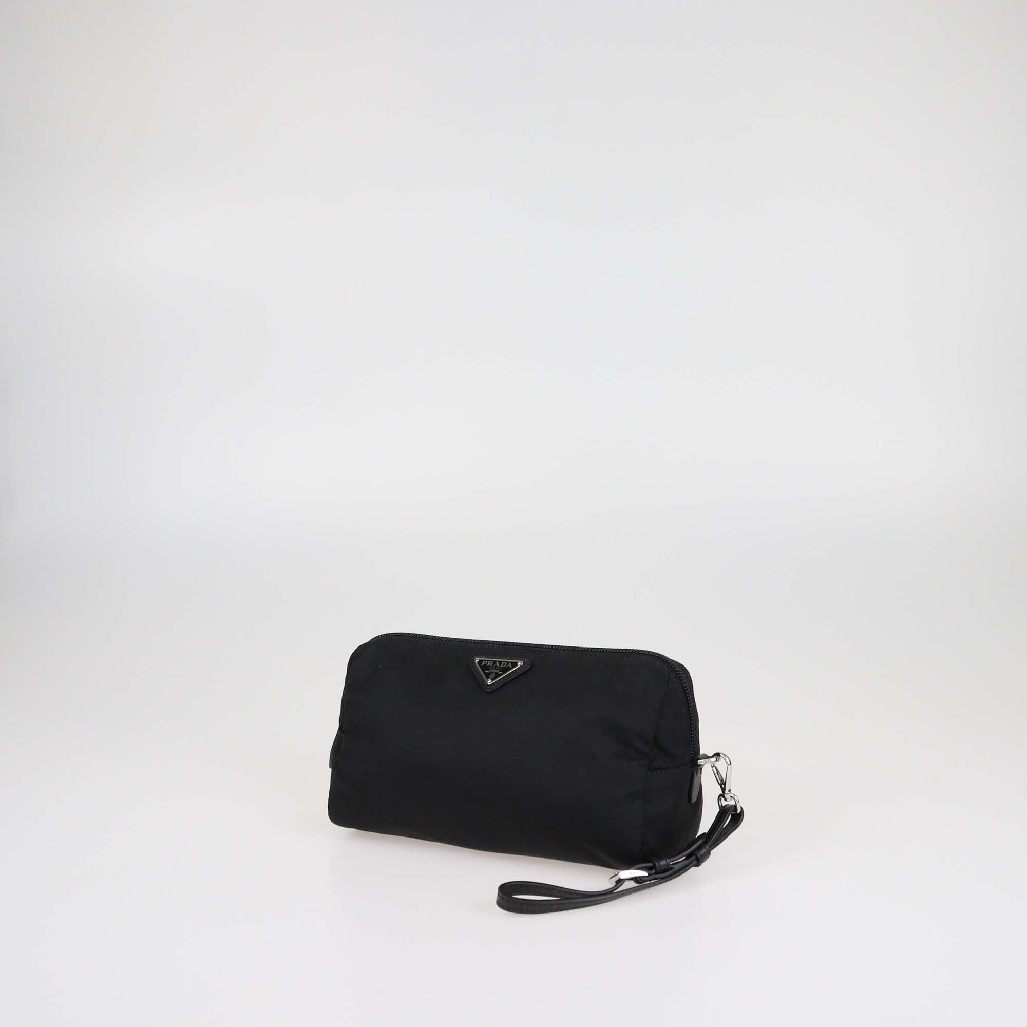 Prada Black Re-Nylon Wristlet Pouch