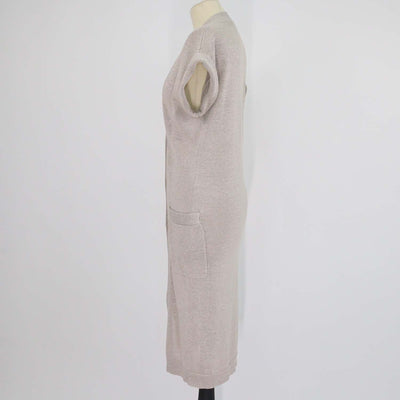 Brunello Cucinelli Beige Blend Cotton Open Knit Cardigan